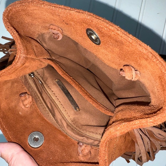 Monserat De Lucca Noe Petite Fringe Crossbody Bag - Brown Suede western boho - Picture 9 of 9